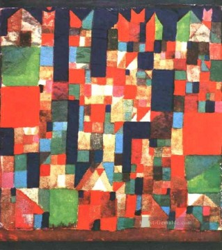  Bild Kunst - Stadtbild mit Rot und G Paul Klee